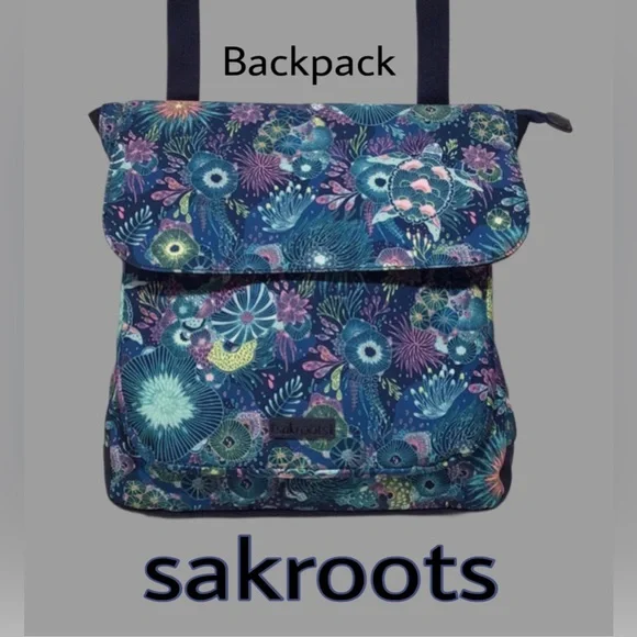 Sakroots Bags New Sakroots Olympic Convertible Backpack Royal Blue Seascape Design Poshmark